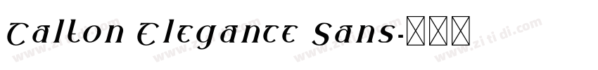 Calton Elegance Sans字体转换